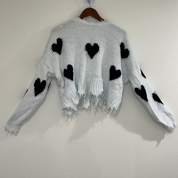 Wildfox Palmetto Heart Crop Sweater - Picture 6 of 14